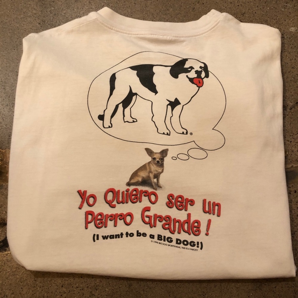 Vintage 1998 big dogs funny tee sz L